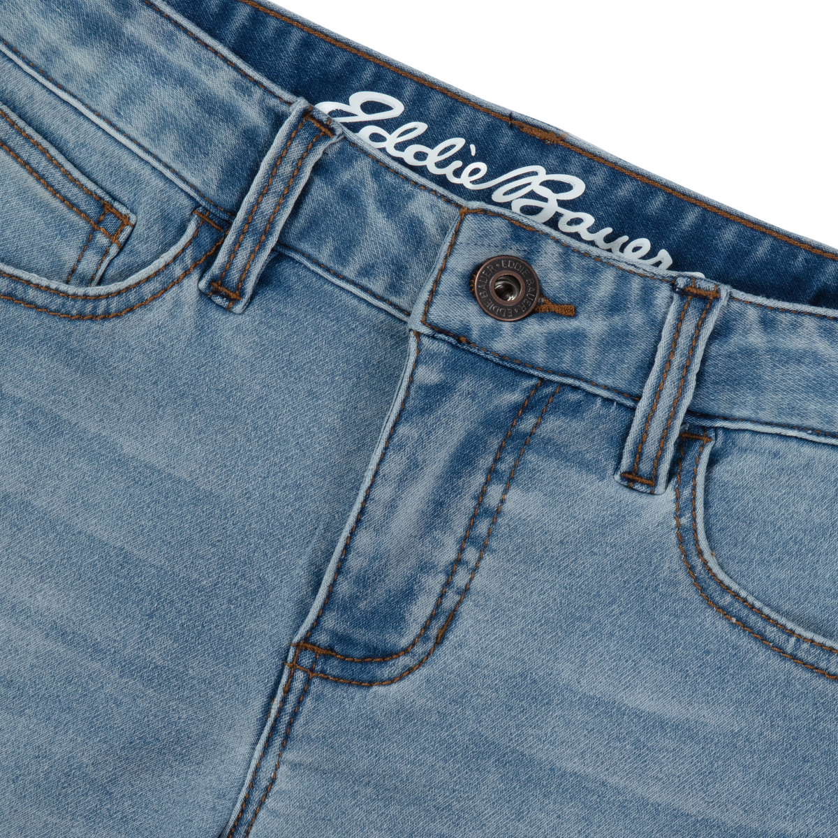 Eddie Bauer Girls Flex Knit Denim Shorts alternate view 2