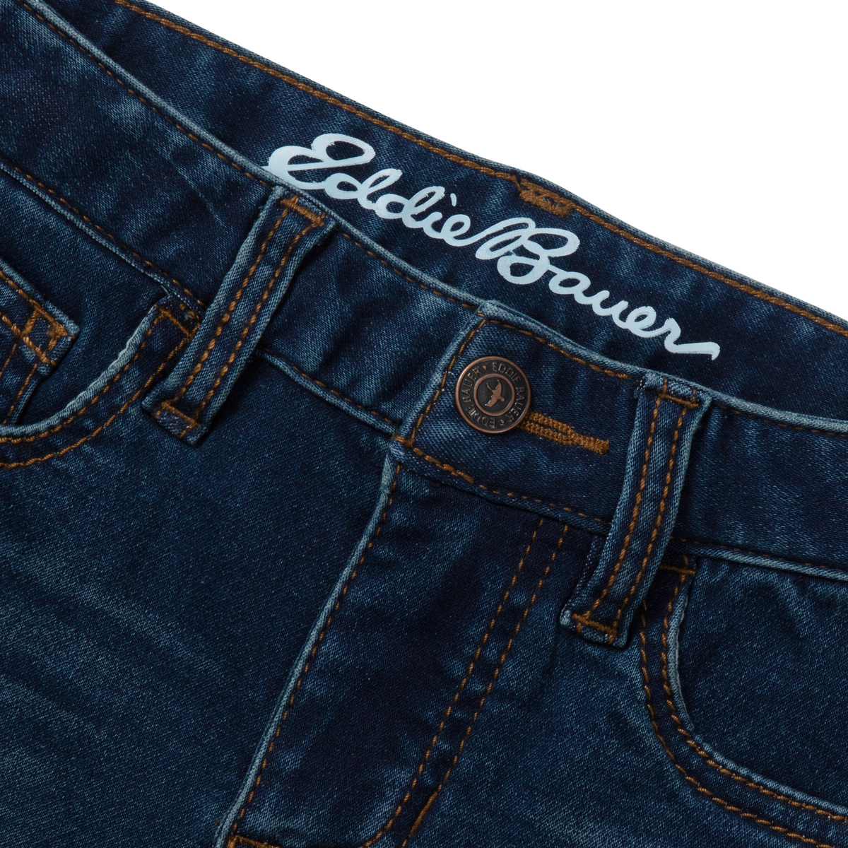 Eddie Bauer Girls Flex Knit Denim Shorts alternate view 5