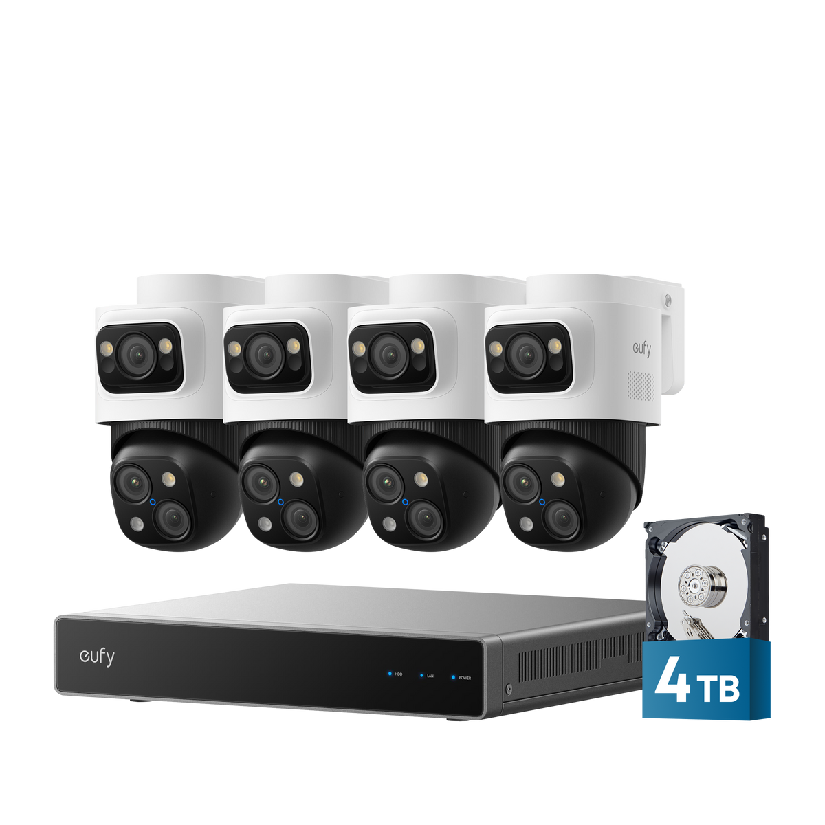 eufy 4K NVR Security Camera System S4 Max, 4 TB HDD