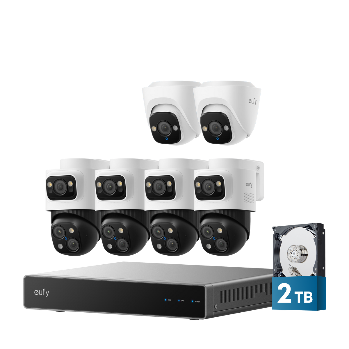 eufy PoE NVR Security System S4 Max + 2 Turret Cameras