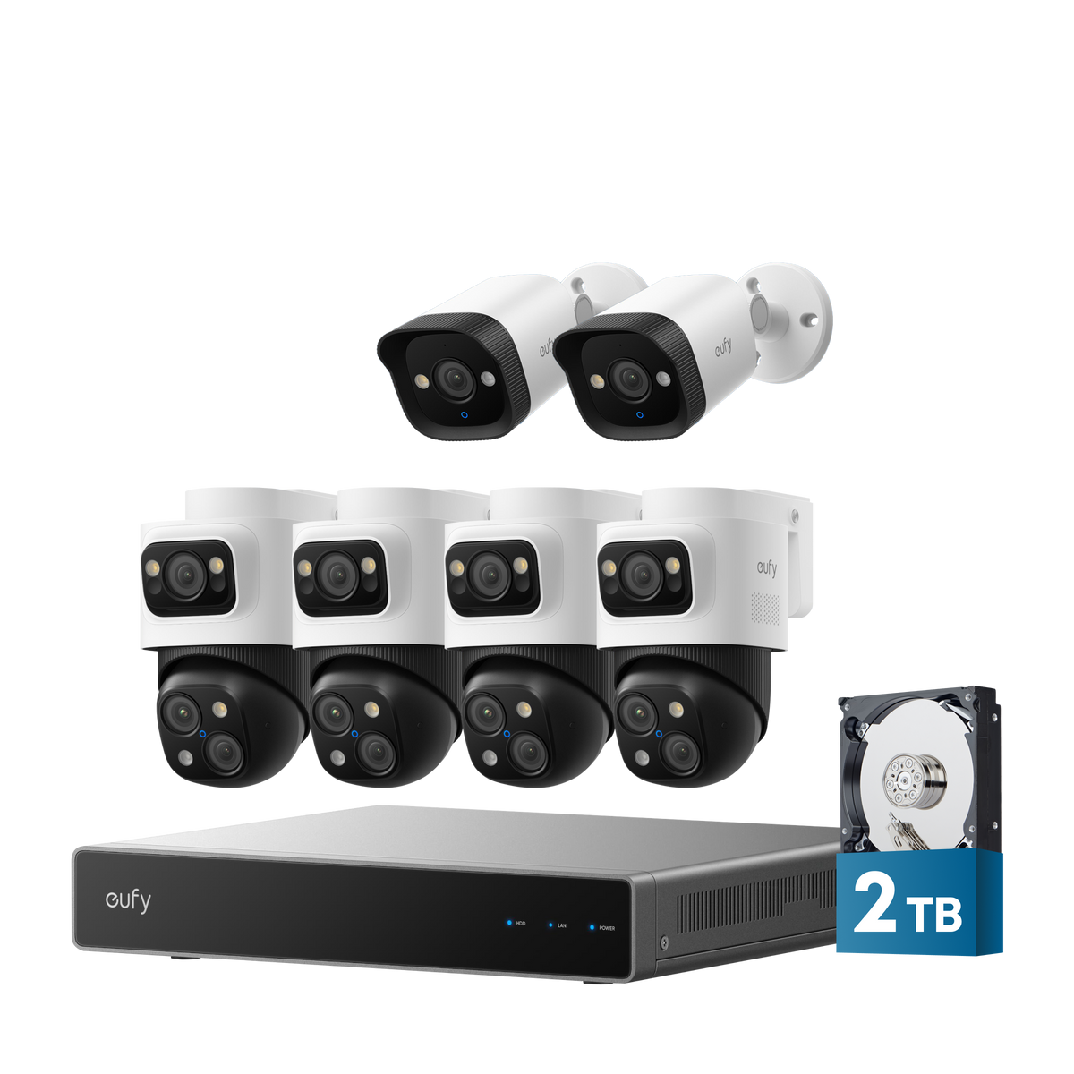 eufy PoE NVR Security System S4 Max + 2 Bullet Cameras