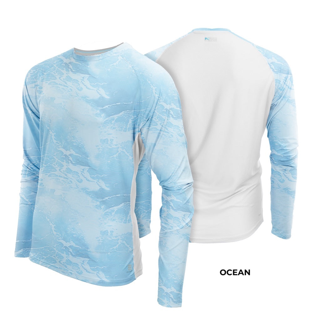 Men's Cooling Long Sleeve Shirt - Ocean by Fieldsheer