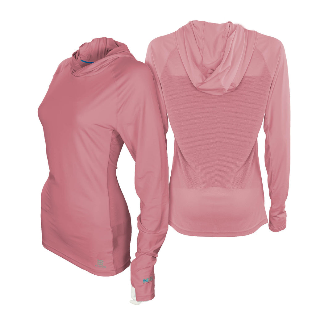 Women's Cooling Hooded LS Shirt - Plum by Fieldsheer