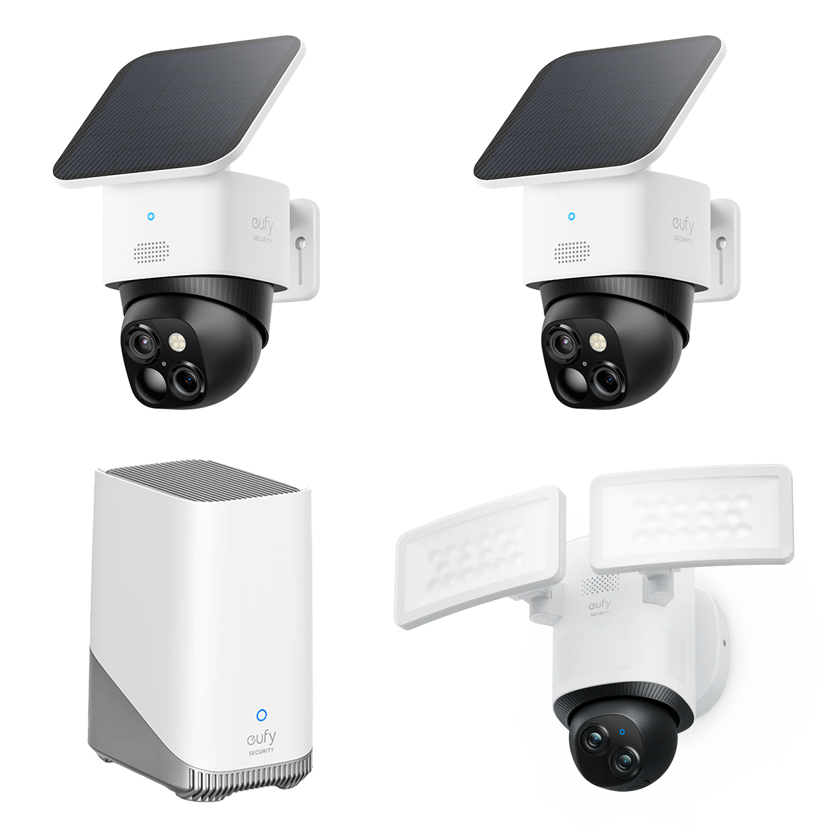 SoloCam S340 (2-Pack) + Floodlight Camera E340 + eufy HomeBase™ S380 bundle