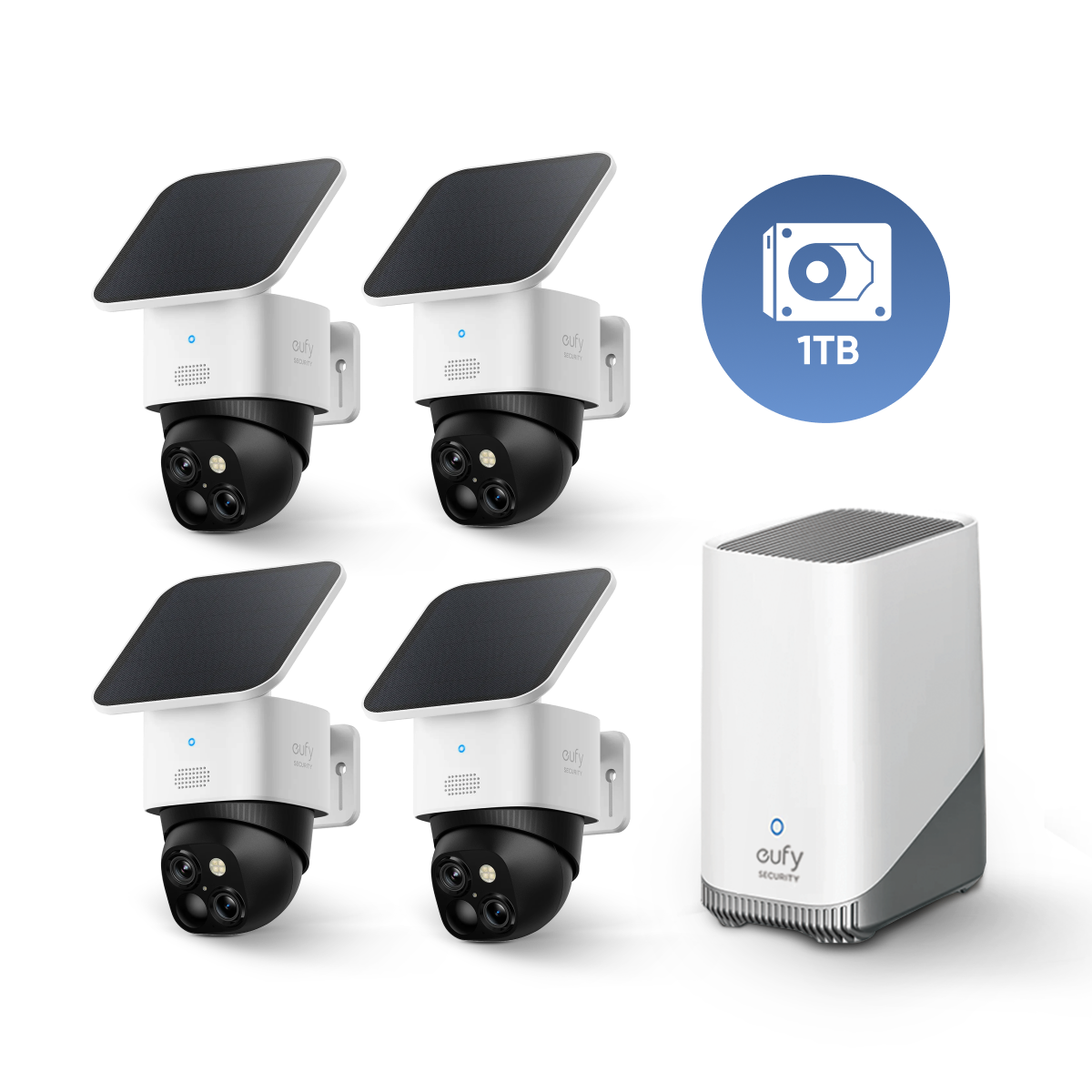 SoloCam S340 (4-Cam Pack) + HomeBase™ S380 + 1 TB Hard Drive
