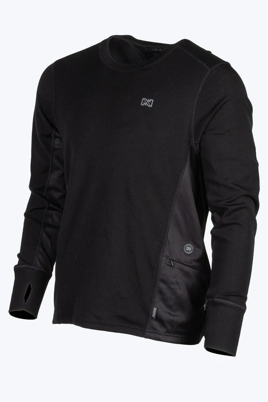 Merino 2.0 Crew Baselayer Shirt Men's - Black by Fieldsheer