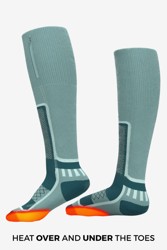 Pro Merino Heated Socks Unisex - Teal by Fieldsheer