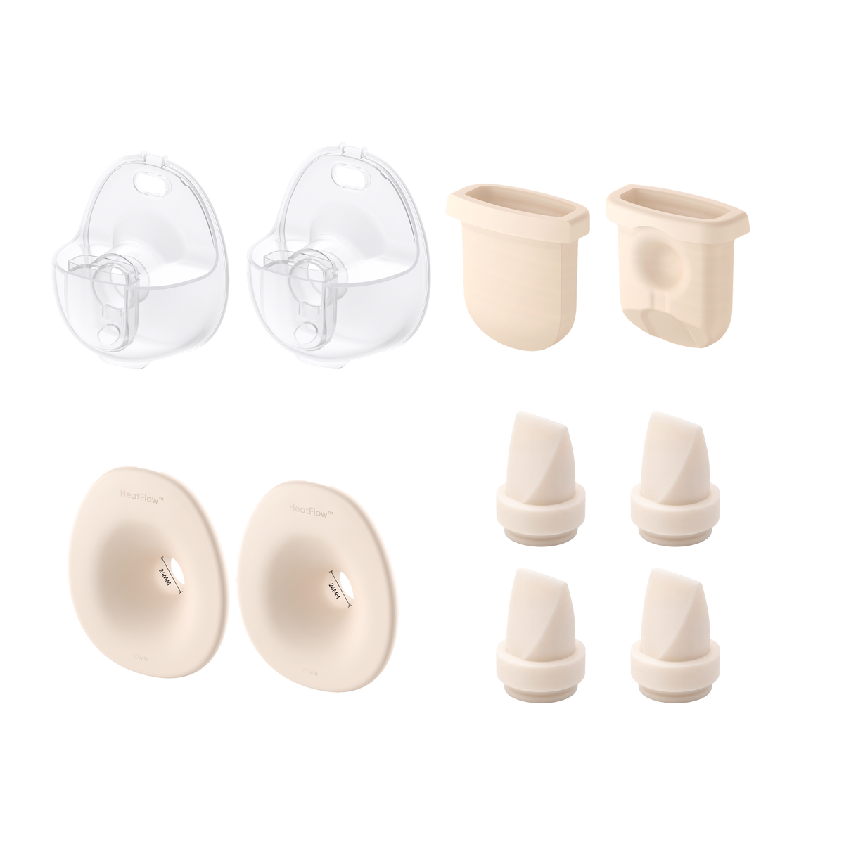 eufy Breast Pump S1 Pro / S1 / E20 Accessories Bundle (27 mm Flange) 27mm Flange