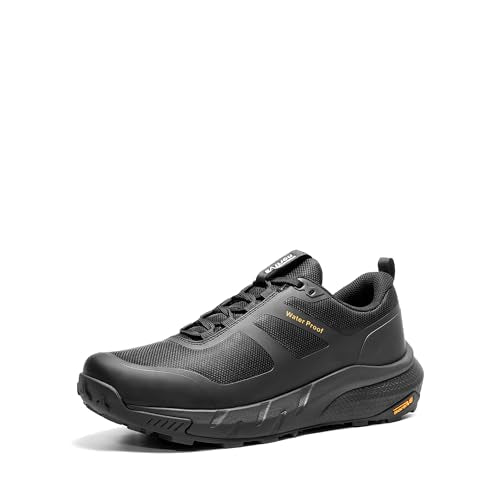 NORTIV 8 Men's Waterproof Hiking Shoes | Lightweight Trekking Walking Fashion Sneakers with Arch Support for Camping Tennis Outdoor Training StreamRunner