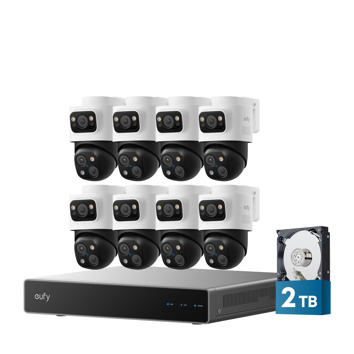 eufy 8-Cam Kit PoE NVR Security System S4 Max