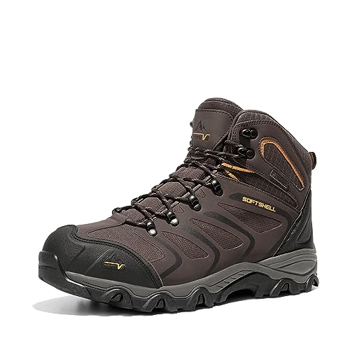 NORTIV 8 Men's Ankle High Waterproof Hiking Boots | Outdoor Lightweight Hiking Boots for Camping, Trekking and Mountaineering Armadillo