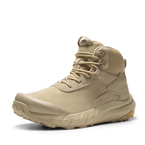 NORTIV 8 Men's Waterproof Military Tactical Work Boots | Leather Motorcycle Combat Lightweight Non-Slip Hiking Boots for Men VaporGuard
