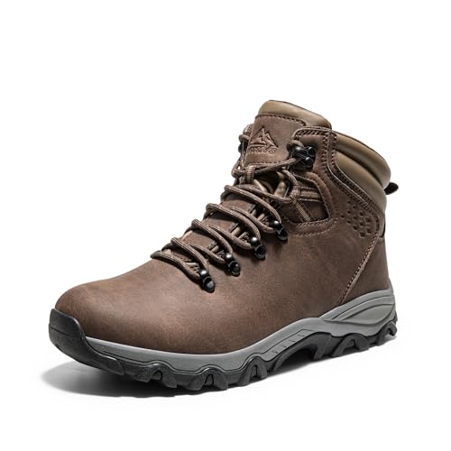 NORTIV 8 Men's Hiking Winter Insulated Snow Boots | Waterproof Mens Boots Hunting Winter Work Ankle Slip Resistant Daily Boots