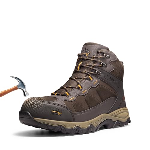 NORTIV 8 Men's Waterproof Steel Toe Work Boots | Slip Resistant ASTM-certified Safety Toe Boots for Men for Construction,Warehouse,Industrial and Daily Work,Paladin-Steel