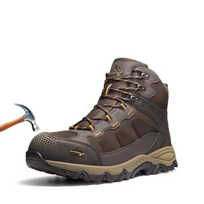 NORTIV 8 Men's Waterproof Steel Toe Work Boots | Slip Resistant ASTM-certified Safety Toe Boots for Men for Construction,Warehouse,Industrial and Daily Work,Paladin-Steel