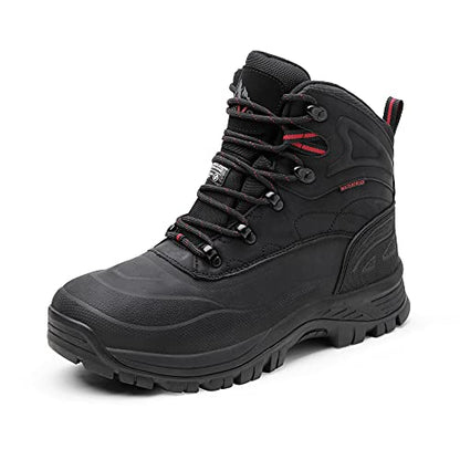NORTIV 8 Men's Waterproof Hiking Winter Snow Boots | Insulated Construction Hunting Ski Work Boots TUNDRA