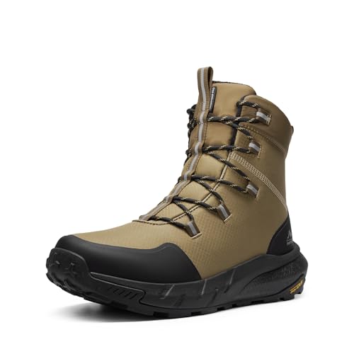 NORTIV 8 Men's Wide Winter Boots Grip on Snow Ice | Insulated Waterproof Lightweight Comfortable Hiking Outdoor Boots Snowgrade