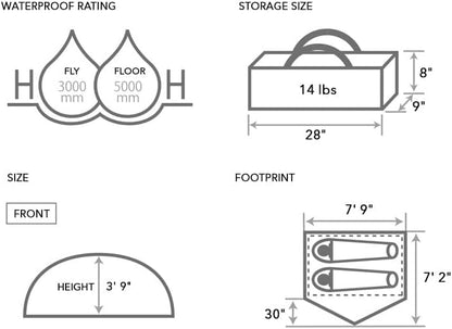 DOD Wagaya 1Pull Tent - Hiking Tents for Backpacking - Outdoor Tents for Camping - Easy Set Up