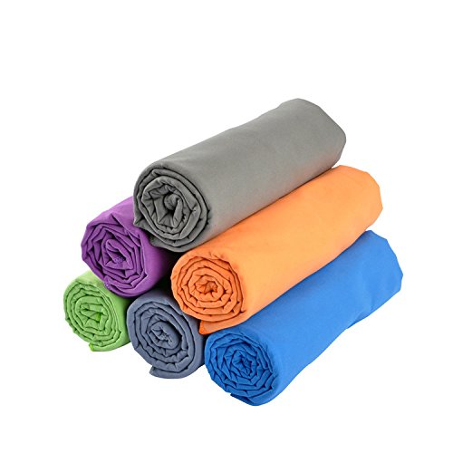 Rainleaf Microfiber Towel Perfect Travel & Gym & Camping Towel. Quick Dry - Super Absorbent - Ultra Compact - Lightweight. Suitable for Trip, Beach, Shower, Backpacking, Pool