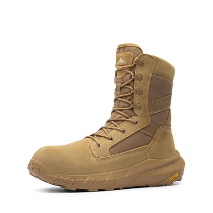 NORTIV 8 Men's Composite Toe Work Boots Side Zipper | Lightweight Side Zipper ASTM F2412-24 & ASTM F2913-24 Safety Military Boots for All-Day Comfort, Peakforce-Nano