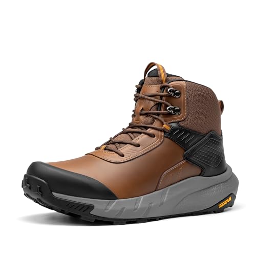 NORTIV 8 Men's Waterproof Military Tactical Work Boots | Leather Motorcycle Combat Lightweight Non-Slip Hiking Boots for Men VaporGuard