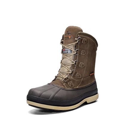 NORTIV 8 Men's Waterproof Winter Snow Boots | 200g Insulation Retains Heat to -25°F; Sealed Build Keeps Feet Dry; Arch Support Reduces Fatigue INVERNO