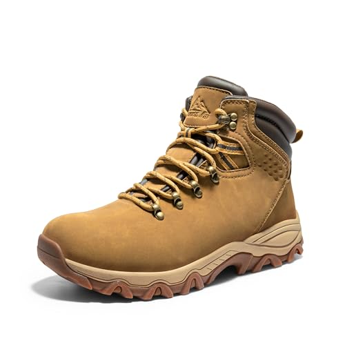 NORTIV 8 Men's Hiking Winter Insulated Snow Boots | Waterproof Mens Boots Hunting Winter Work Ankle Slip Resistant Daily Boots