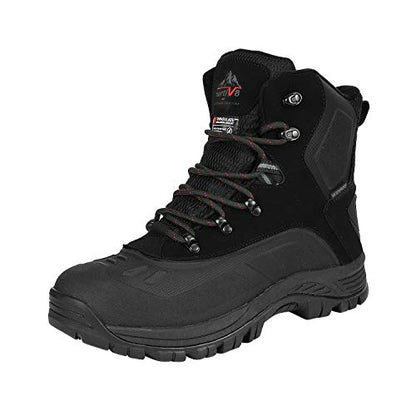 NORTIV 8 Men's Waterproof Hiking Winter Snow Boots | Insulated Construction Hunting Ski Work Boots TUNDRA