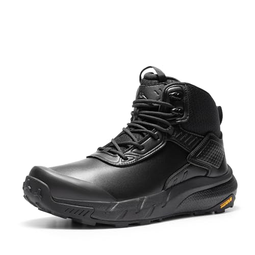 NORTIV 8 Men's Waterproof Military Tactical Work Boots | Leather Motorcycle Combat Lightweight Non-Slip Hiking Boots for Men VaporGuard