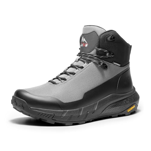 NORTIV 8 Men's Lightweight Breathable Hiking Boots | Waterproof Hiking Boots for Backpacking, Camping, Trekking and Mountaineering HydroTrek