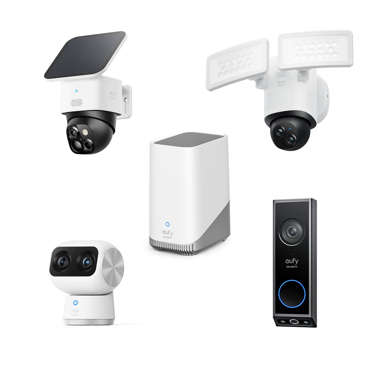 Dual Camera Bundle + HomeBase™ S380 White