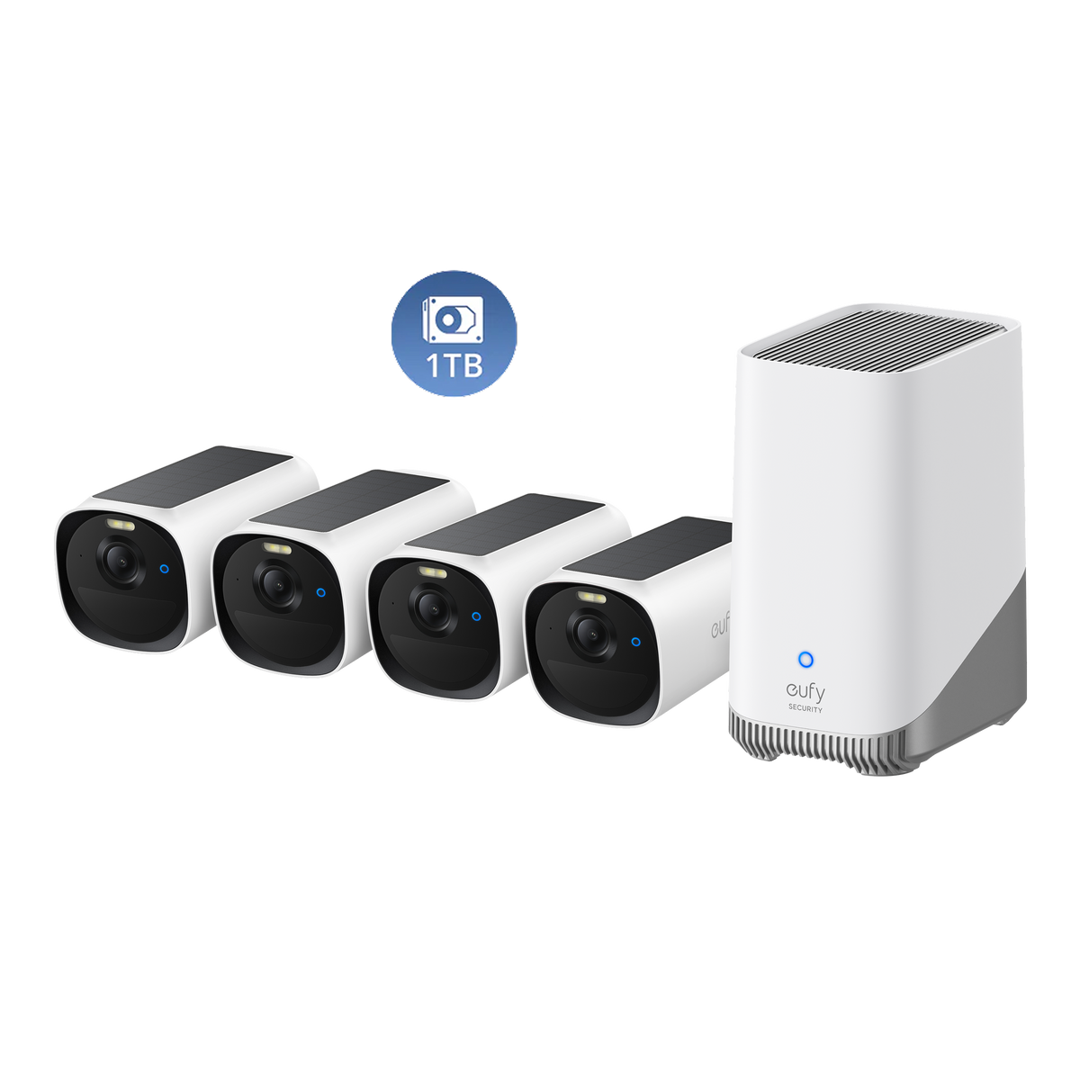 eufyCam E40 4-Cam Kit (HomeBase™ S380) + 1 TB Hard Drive 4-Cam Kit+1TB