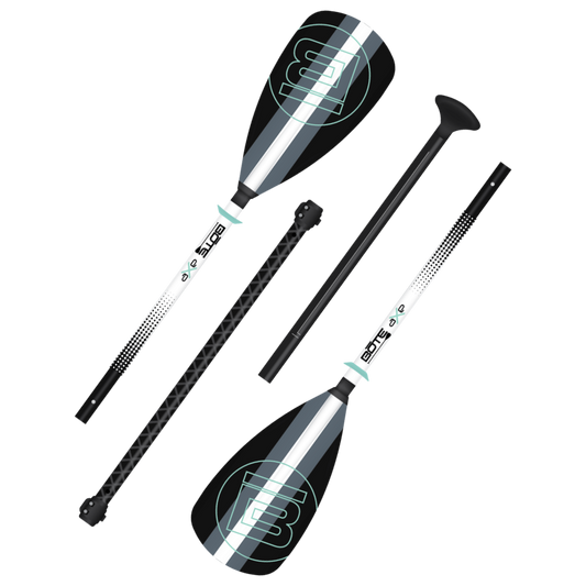 4-Piece Hybrid Adjustable Fiberglass Paddle Black by Bote, available through BOTE
