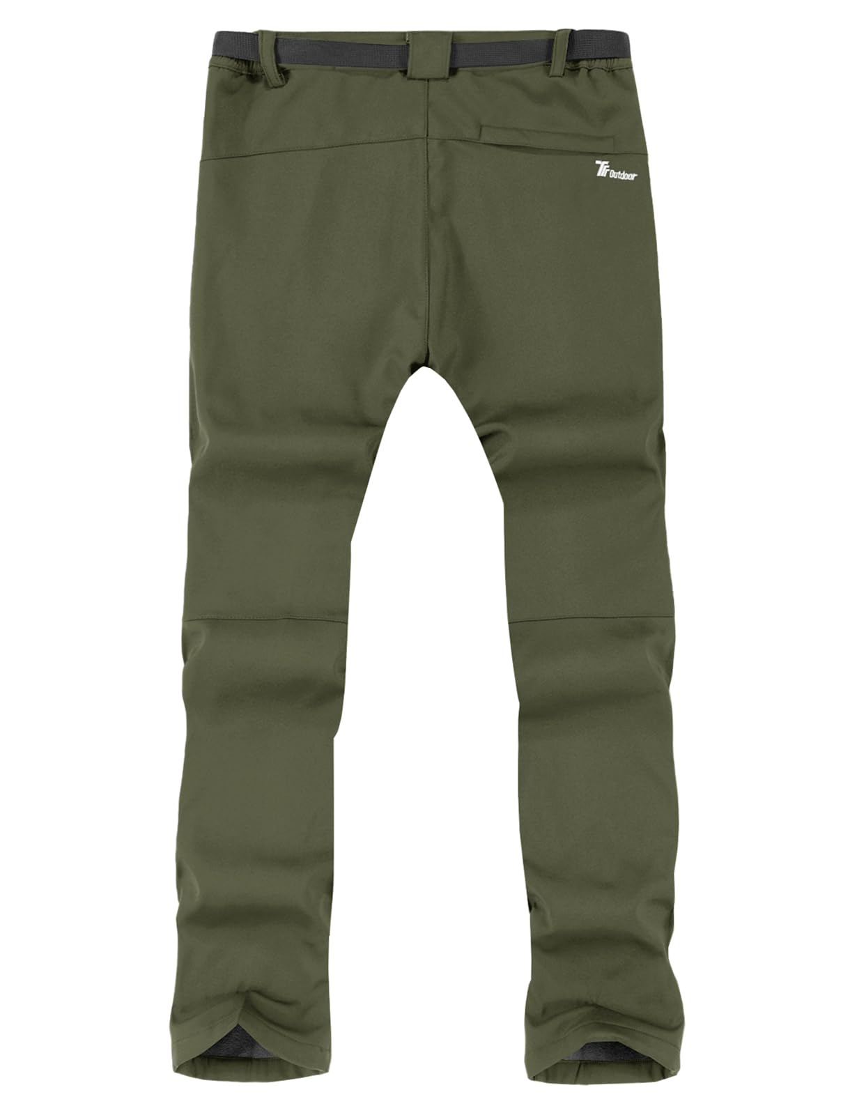 TBMPOY Men's Snow Ski Hiking Pants Waterproof Winter Fleece Lined Pants Camping Skiing Ice Fishing Pants with Belt