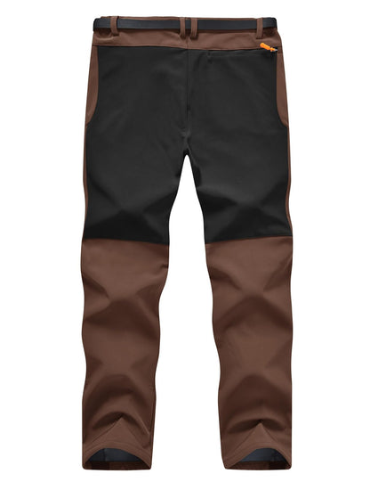 TBMPOY Men's Snow Ski Hiking Pants Waterproof Winter Fleece Lined Pants Camping Skiing Ice Fishing Pants with Belt