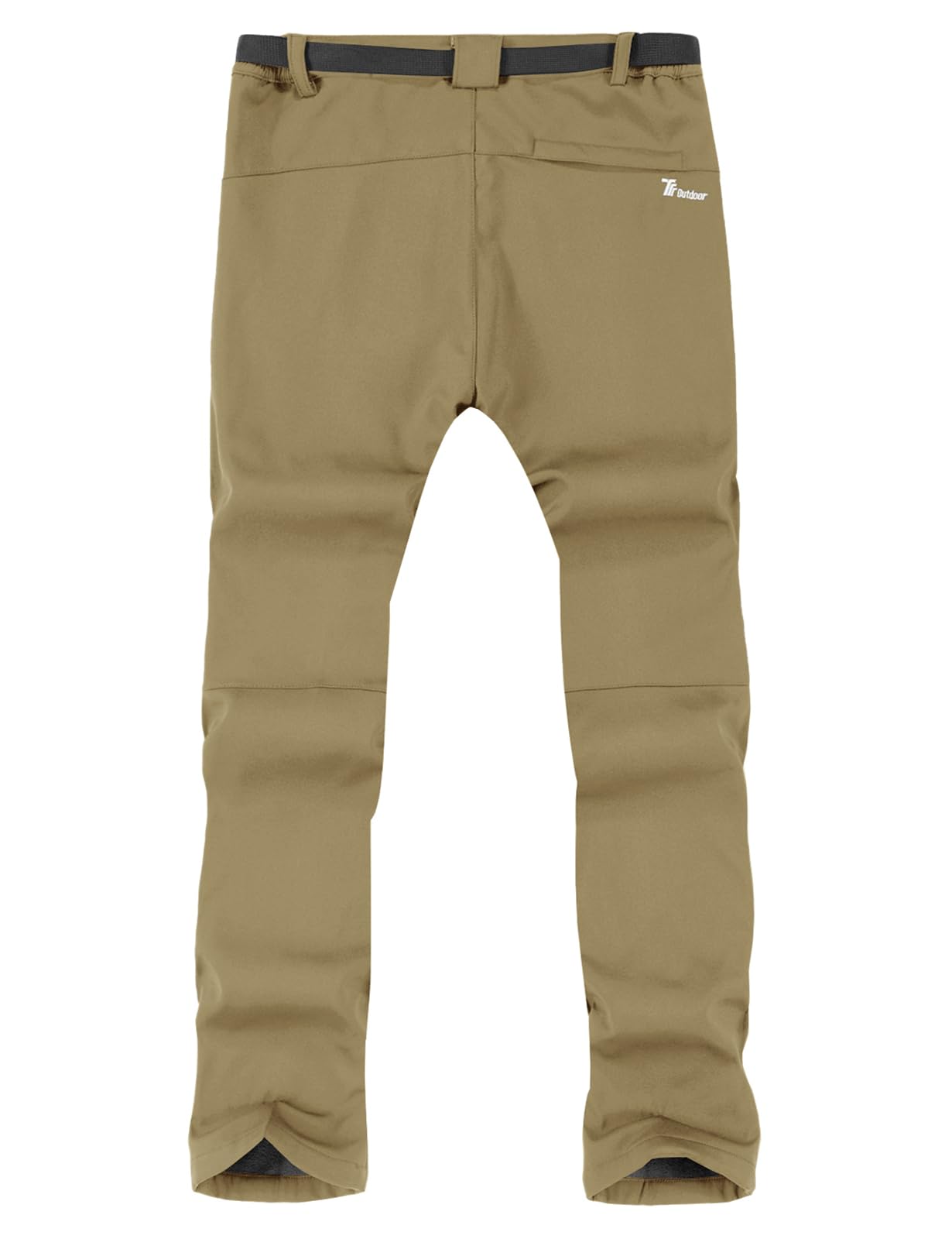 TBMPOY Men's Snow Ski Hiking Pants Waterproof Winter Fleece Lined Pants Camping Skiing Ice Fishing Pants with Belt