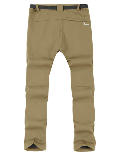 TBMPOY Men's Snow Ski Hiking Pants Waterproof Winter Fleece Lined Pants Camping Skiing Ice Fishing Pants with Belt