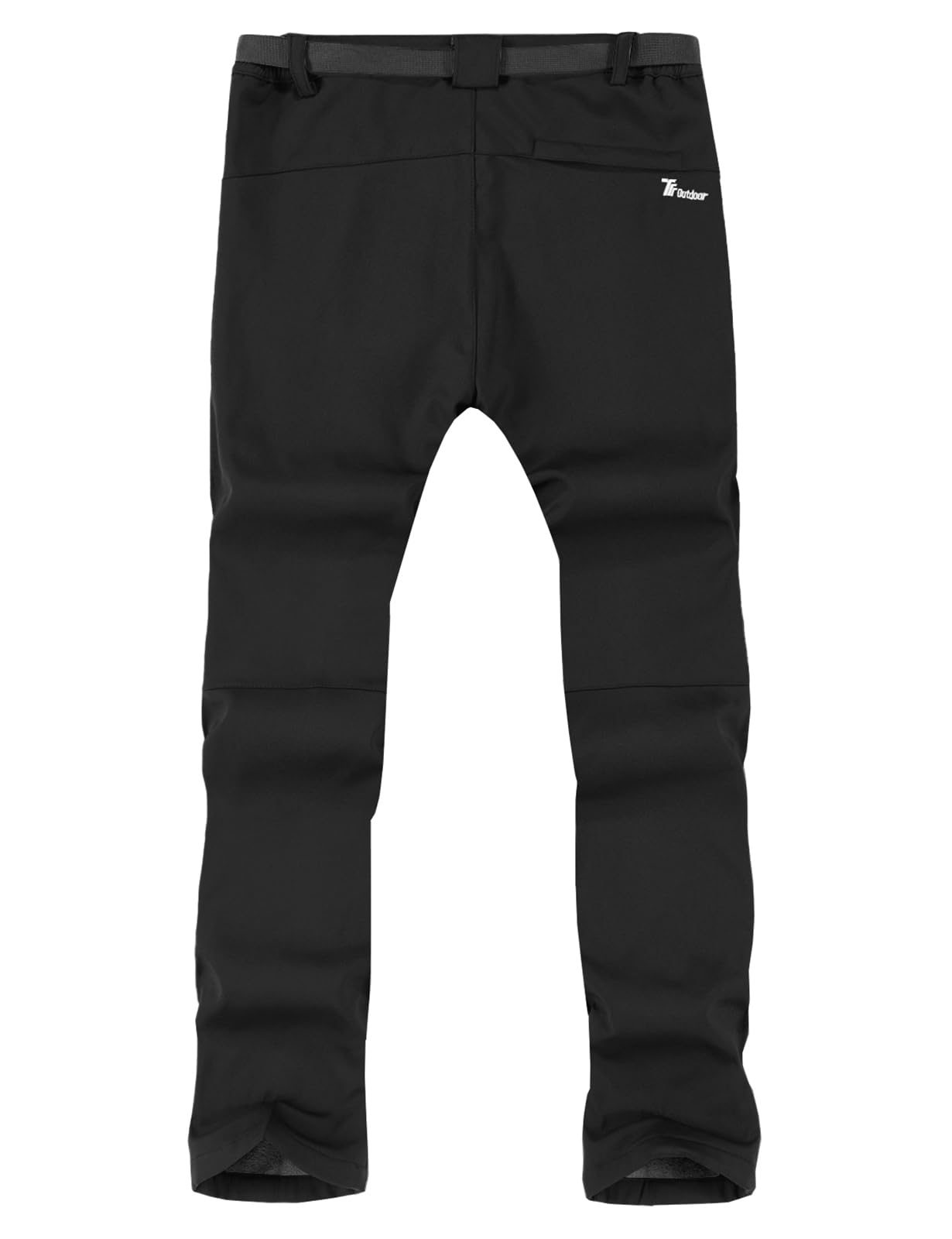 TBMPOY Men's Snow Ski Hiking Pants Waterproof Winter Fleece Lined Pants Camping Skiing Ice Fishing Pants with Belt