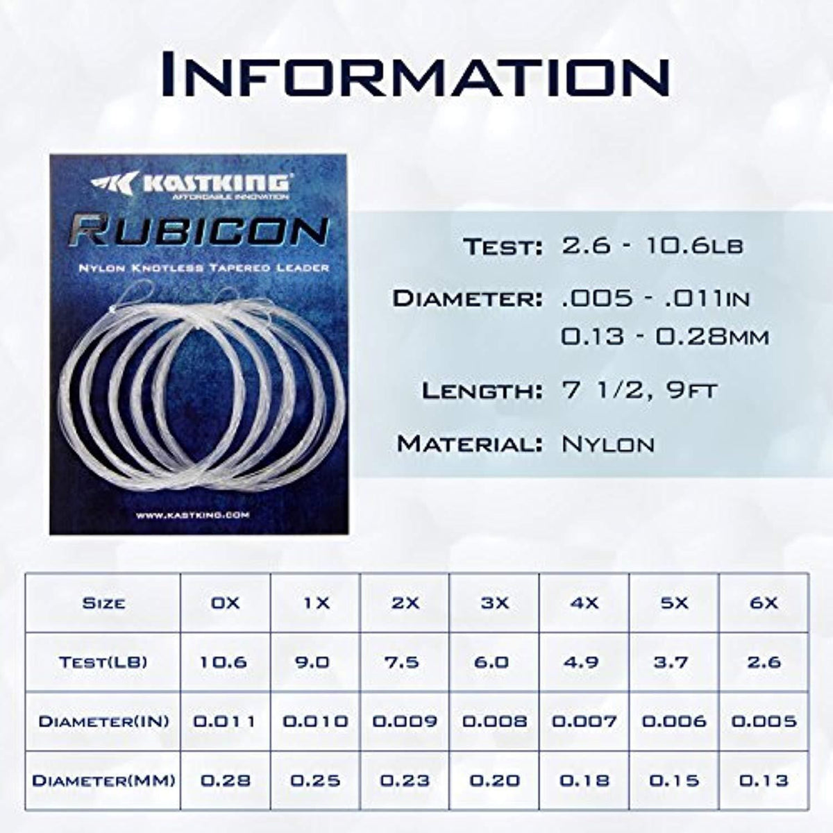 KastKing Rubicon Tapered Leaders Fly Fishing Line product image 3