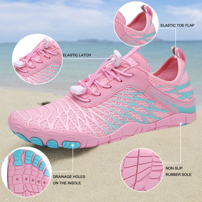 Hike Barefoot Shoes for Womens Men,Quick Dry Water Shoes,Beach Pool Aqua Swim Surf Hiking Walking Shoes,Non-Slip Athletic Footwear Wide Toe Water Shoes