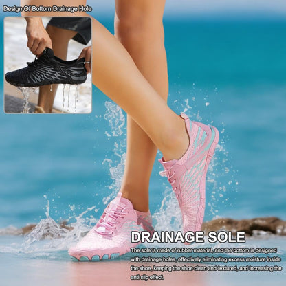 Hike Barefoot Shoes for Womens Men,Quick Dry Water Shoes,Beach Pool Aqua Swim Surf Hiking Walking Shoes,Non-Slip Athletic Footwear Wide Toe Water Shoes