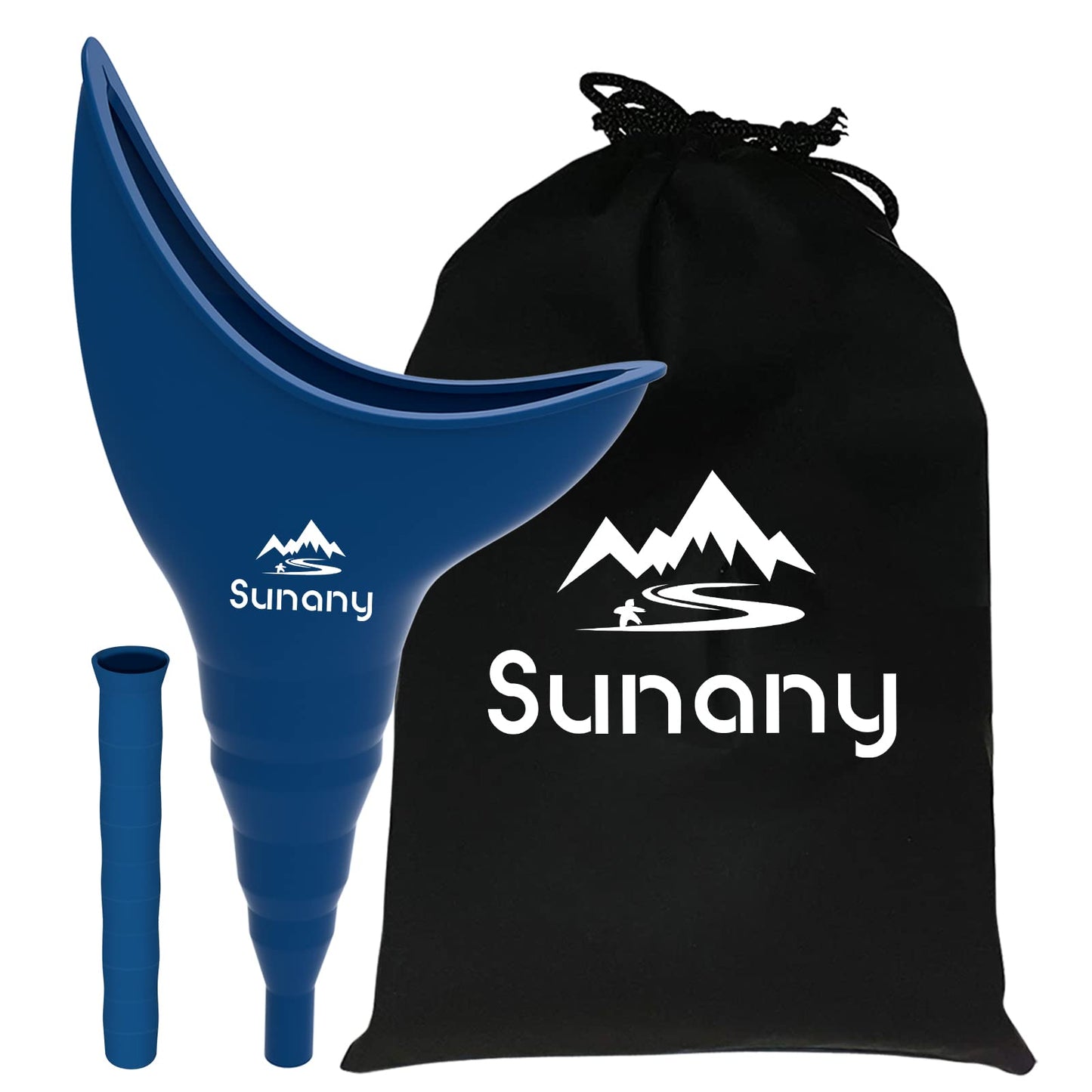 Female Urination Device,Reusable Silicone Female Urinal Foolproof Women Pee Funnel Allows Women to Pee Standing Up,Women's Urinal with Drawstring Bags is The Perfect Companion for Travel and Outdoor