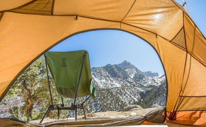 DOD Sugoi Chair - A Portable Camping and Backpacking Chair - Adjustable to The Ideal Height and Seating - Angle for Any Outdoor Activity - Black