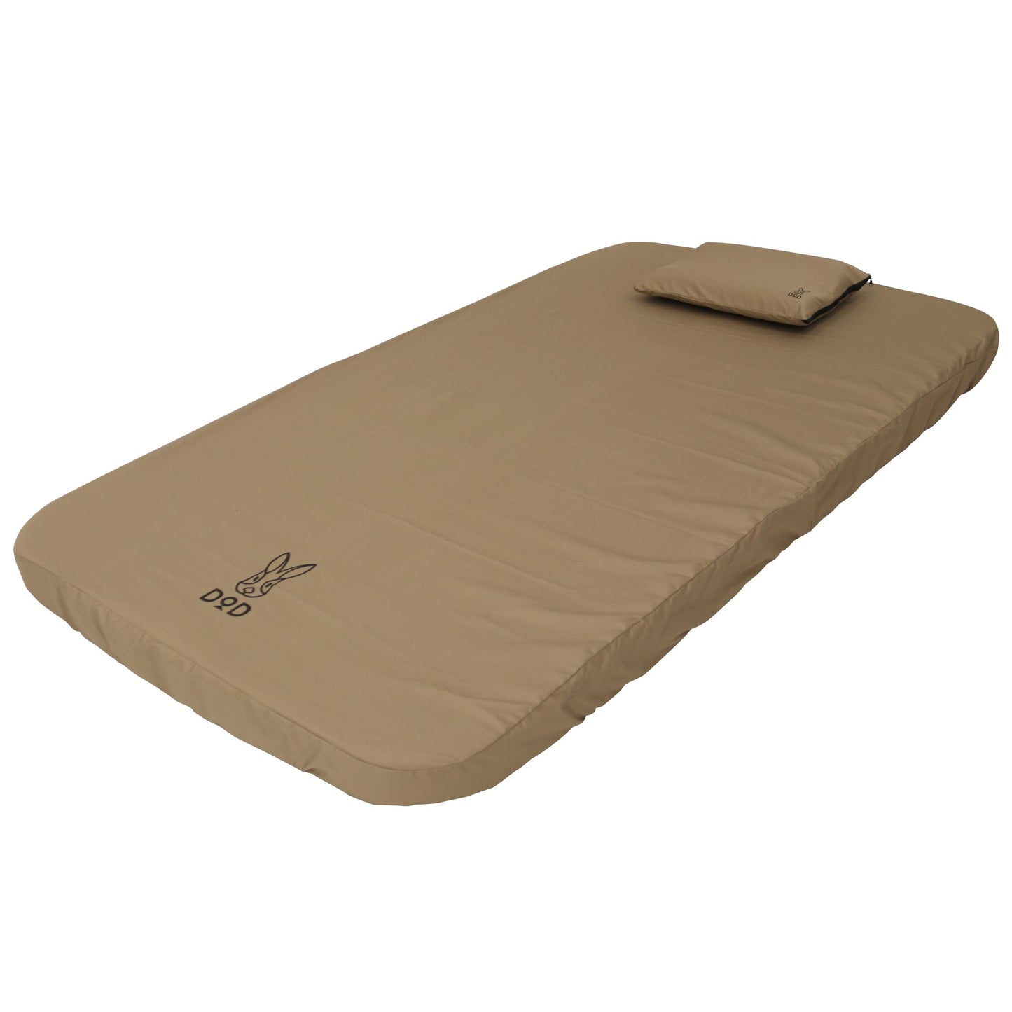 DOD Soto Sleeping Pad for Camping - Extra Thick Self-Inflating Camping - Mattress and Camping Pillow - Tan - Medium