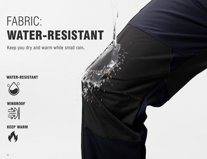 TBMPOY Men's Snow Ski Hiking Pants Waterproof Winter Fleece Lined Pants Camping Skiing Ice Fishing Pants with Belt