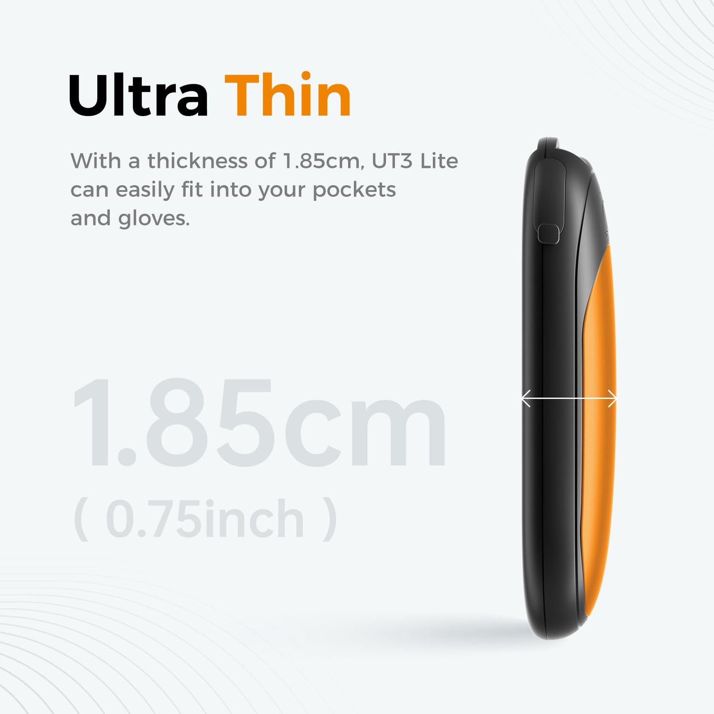 OCOOPA Magnetic Hand Warmers Rechargeable 2 Pack, AI Electric Handwarmers, Fast Heating, 3-Settings, UL Certified, Portable Heater, Gloves Fitting, Travel Essentials, Gifts Women Men, UT3 Lite