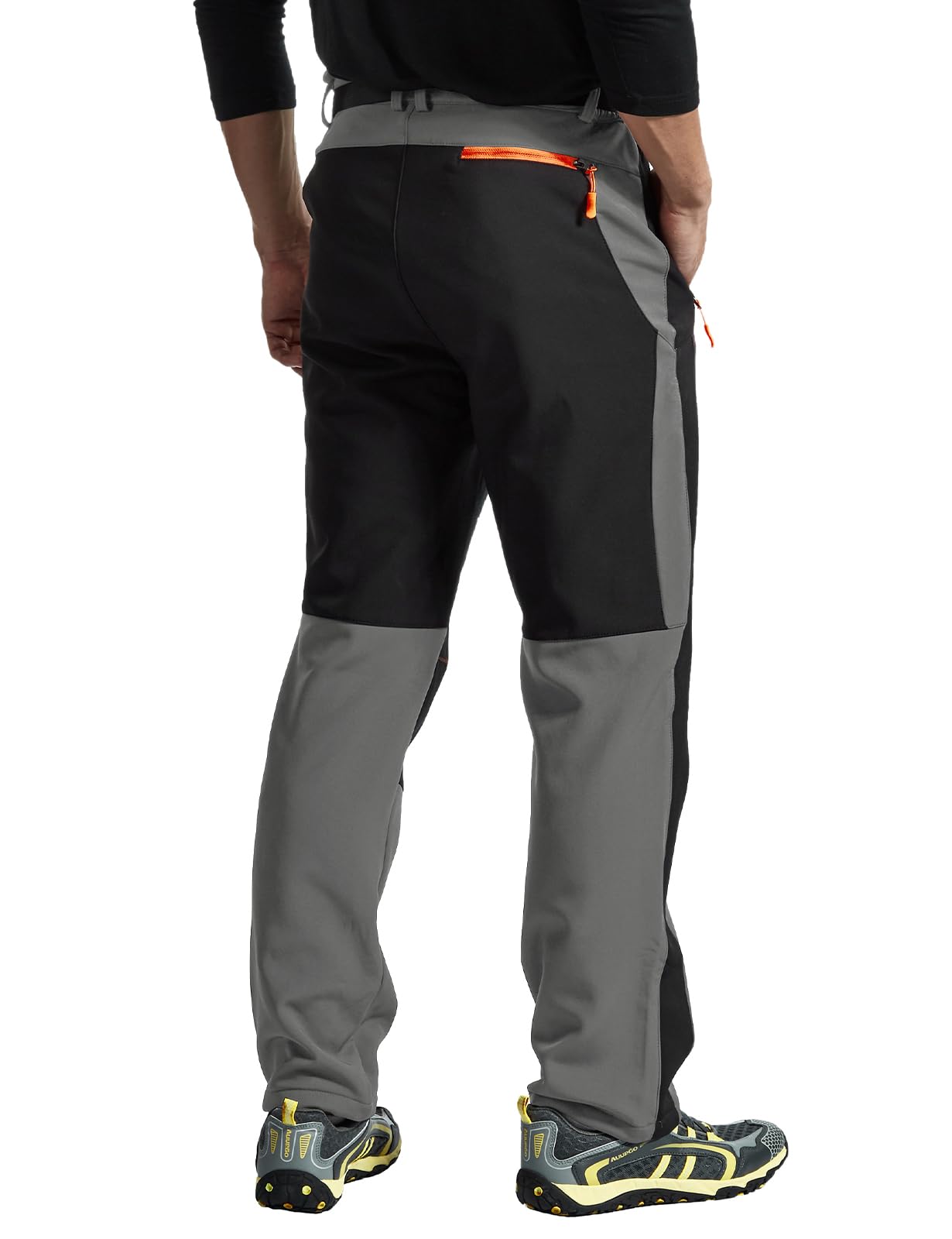 TBMPOY Men's Snow Ski Hiking Pants Waterproof Winter Fleece Lined Pants Camping Skiing Ice Fishing Pants with Belt