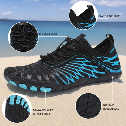 Hike Barefoot Shoes for Womens Men,Quick Dry Water Shoes,Beach Pool Aqua Swim Surf Hiking Walking Shoes,Non-Slip Athletic Footwear Wide Toe Water Shoes