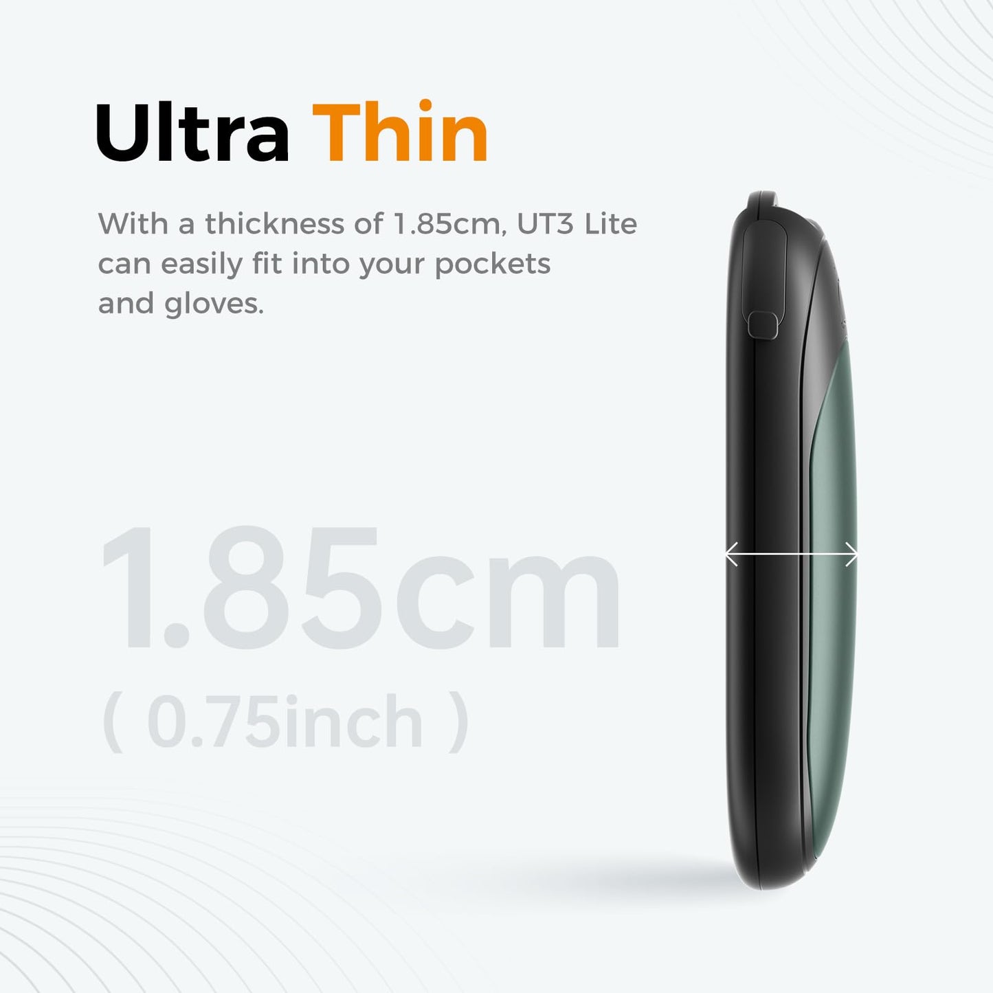 OCOOPA Magnetic Hand Warmers Rechargeable 2 Pack, AI Electric Handwarmers, Fast Heating, 3-Settings, UL Certified, Portable Heater, Gloves Fitting, Travel Essentials, Gifts Women Men, UT3 Lite