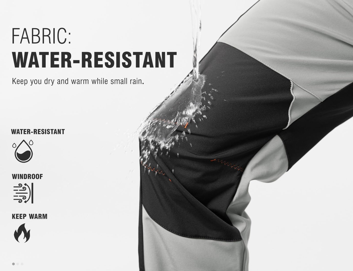 TBMPOY Men's Snow Ski Hiking Pants Waterproof Winter Fleece Lined Pants Camping Skiing Ice Fishing Pants with Belt